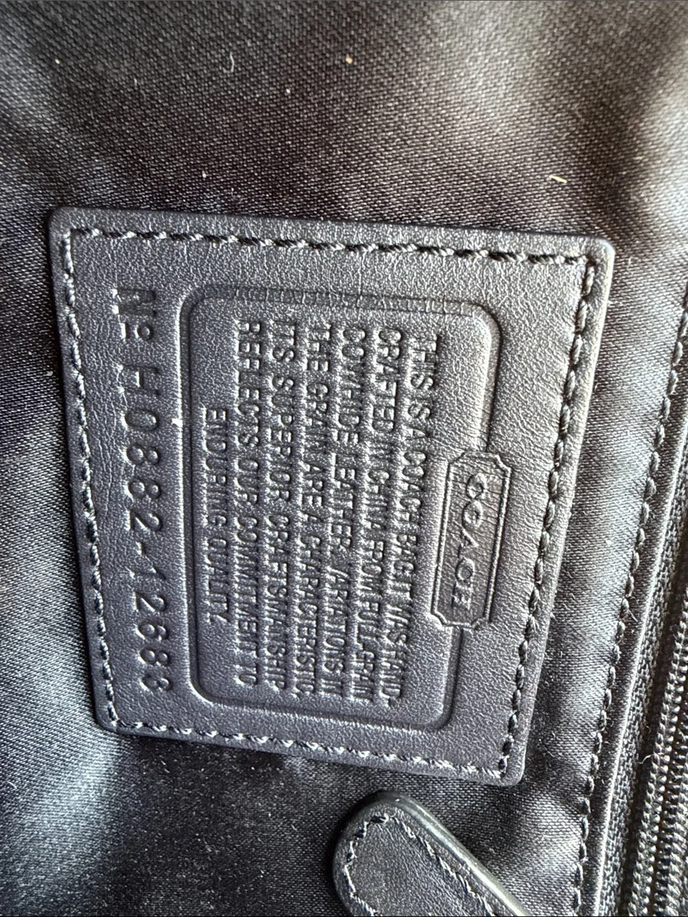 Coach Black Leather Shoulder Bag